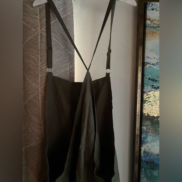 Torrid Green Linen Blend Short-all Romper Size 4 Sleeveles Pockets - Picture 6 of 15